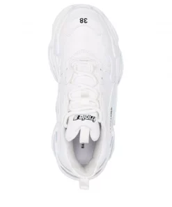 ( Positively Conscious ) Balenciaga Baskets Triple S En Cuir Artificiel 9000 WHITE -Vente magasin Balenciaga 17732025 37830907 600