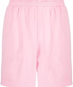 ( Positively Conscious ) Balenciaga Short De Sport à Slogan Imprimé 0201 BABY PINK/WHITE W