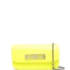 ( Positively Conscious ) Balenciaga 7206 -FLUO YELLOW Sac Porté épaule Gossip à Plaque Logo Femme -Vente magasin Balenciaga 17732031 38028604 600