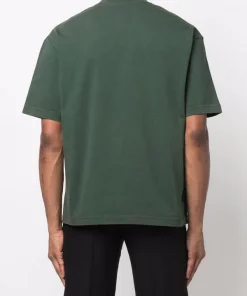 ( Positively Conscious ) Balenciaga 3011 DARK GREEN/WHITE T-shirt Paris à Logo Imprimé Homme -Vente magasin Balenciaga 17732037 37694182 600