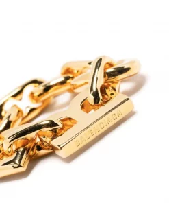 ( Positively Conscious ) Balenciaga 0027 SHINY GOLD Bague B à Détail De Chaîne Femme -Vente magasin Balenciaga 17732040 39413414 600