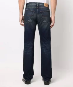 ( Positively Conscious ) Balenciaga Jean Droit à Effet Délavé 4021 DEEP BLUE -Vente magasin Balenciaga 17732042 37875180 600