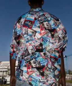 ( Positively Conscious ) Balenciaga Chemise All-Over Cities Imprimée Homme -Vente magasin Balenciaga 17879824 39568931 600