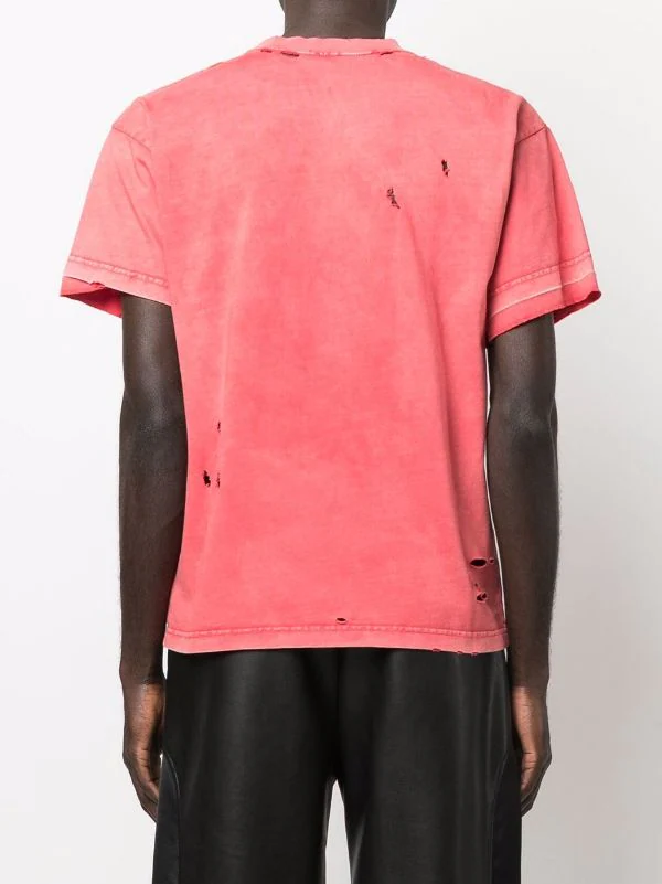 ( Positively Conscious ) Balenciaga T-shirt Effet-usé à Logo Imprimé 6441 CARDI RED/ORNGE/WHTE 7 ( Positively Conscious ) Balenciaga T-shirt Effet-usé à Logo Imprimé 6441 CARDI RED/ORNGE/WHTE – Image 5