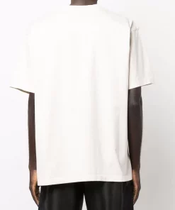 ( Nouvelle Collection ) Balenciaga 9054 CHALKY WHITE/BLACK T-shirt Ample à Logo Imprimé Homme -Vente magasin Balenciaga 17909647 37913776 600