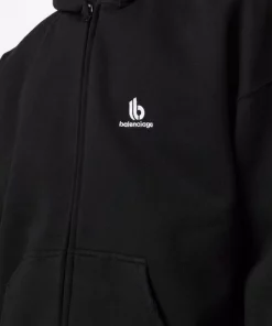 ( Nouvelle Collection ) Balenciaga Hoodie Zippé à Logo Brodé 1070 BLACK/ WHITE 13 ( Nouvelle Collection ) Balenciaga Hoodie Zippé à Logo Brodé 1070 BLACK/ WHITE -Vente magasin Balenciaga 17909680 37953656 600