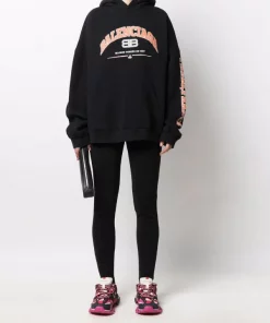 ( Positively Conscious ) Balenciaga 1074 BLACK Hoodie à Logo BB Imprimé Homme -Vente magasin Balenciaga 17964252 37958553 600