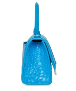 ( Positively Conscious ) Balenciaga CYAN Sac Porté épaule Hourglass à Effet Peau De Crocodile Femme -Vente magasin Balenciaga 18137855 38893895 600