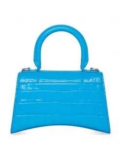 ( Positively Conscious ) Balenciaga CYAN Sac Porté épaule Hourglass à Effet Peau De Crocodile Femme -Vente magasin Balenciaga 18137855 38893899 600