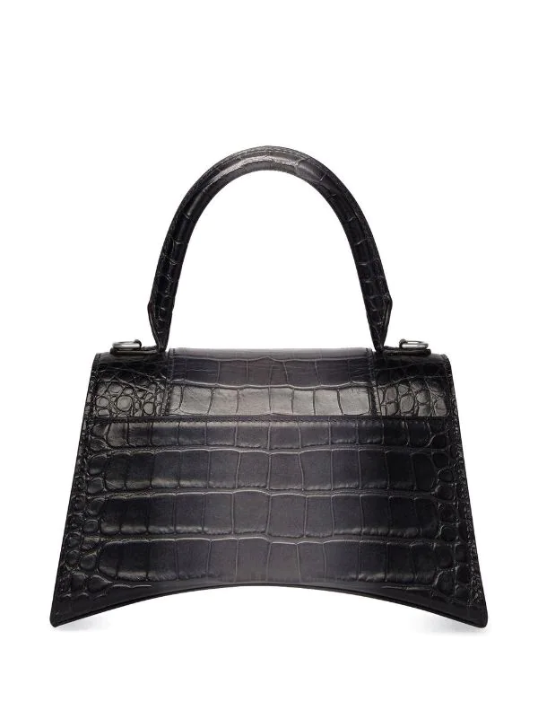 ( Positively Conscious ) Balenciaga DARK GREY Petit Sac à Main Hourglass à Effet Peau De Crocodile Femme 4 ( Positively Conscious ) Balenciaga DARK GREY Petit Sac à Main Hourglass à Effet Peau De Crocodile Femme – Image 3