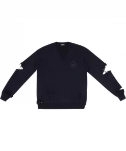 ( Positively Conscious ) Balenciaga 0414 NAVY W Pull Oversize à Effet Usé Femme