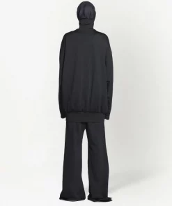 ( Positively Conscious ) Balenciaga 1000 -Black Veste Zippée à Coupe Mi-longue Homme -Vente magasin Balenciaga 18174260 38961615 600