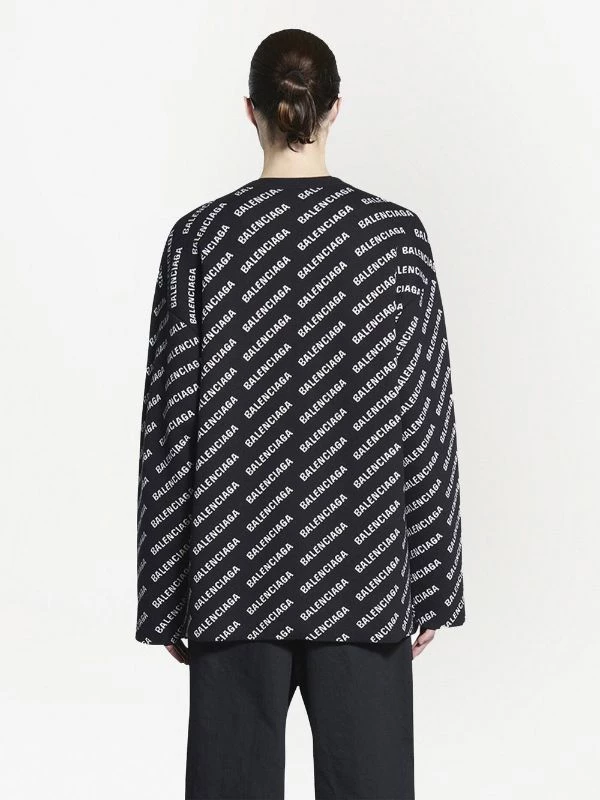 ( Positively Conscious ) Balenciaga BLACK/WHITE Pull En Intarsia à Logo Homme 5 ( Positively Conscious ) Balenciaga BLACK/WHITE Pull En Intarsia à Logo Homme – Image 4