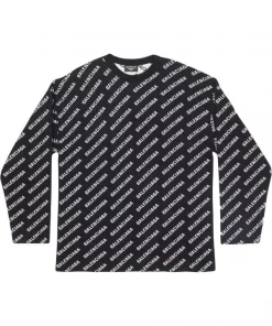 ( Positively Conscious ) Balenciaga BLACK/WHITE Pull En Intarsia à Logo Homme