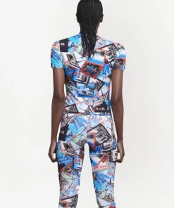 ( Positively Conscious ) Balenciaga 8470 MULTICO T-shirt à Imprimé Graphique All-over Femme -Vente magasin Balenciaga 18175020 38989434 600