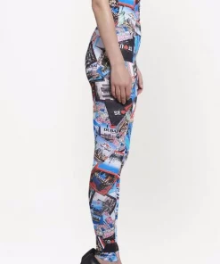 ( Positively Conscious ) Balenciaga Legging à Imprimé Graphique All-over 8470 MULTICO -Vente magasin Balenciaga 18175037 38894733 600