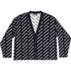( Positively Conscious ) Balenciaga Cardigan à Logo Imprimé All-over 1070 BLACK/WHITE