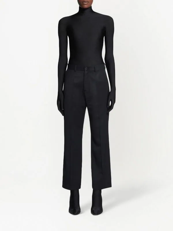 ( Positively Conscious ) Balenciaga BLACK W Pantalon Court En Laine à Taille Haute Femme 4 ( Positively Conscious ) Balenciaga BLACK W Pantalon Court En Laine à Taille Haute Femme – Image 2