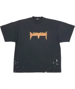 ( Nouvelle Collection ) Balenciaga T-shirt Oversize à Logo Imprimé Homme