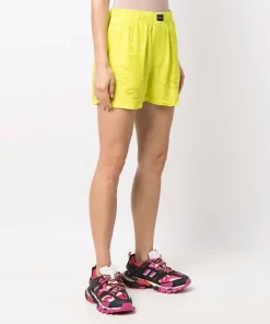 ( Positively Conscious ) Balenciaga 7204 YELLOW Short Taille-haute à Patch Logo Femme -Vente magasin Balenciaga 18208037 38817773 600