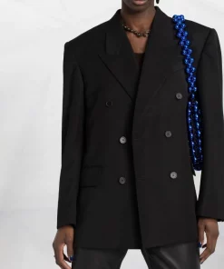 ( Nouvelle Collection ) Balenciaga 0100 BLACK W Blazer Shrunk DB Femme -Vente magasin Balenciaga 18306046 39222957 600