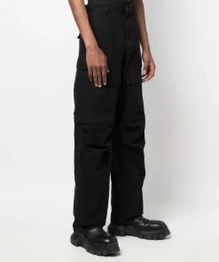 ( Positively Conscious ) Balenciaga Pantalon Droit à Poches Cargo 1000 BLACK -Vente magasin Balenciaga 18348960 39426811 600