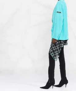( Nouvelle Collection ) Balenciaga Blazer à Simple Boutonnage 1666 LAGOON BLUE -Vente magasin Balenciaga 18348962 39351115 600