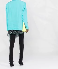 ( Nouvelle Collection ) Balenciaga Blazer à Simple Boutonnage 1666 LAGOON BLUE -Vente magasin Balenciaga 18348962 39351116 600