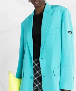 ( Nouvelle Collection ) Balenciaga Blazer à Simple Boutonnage 1666 LAGOON BLUE -Vente magasin Balenciaga 18348962 39351117 600