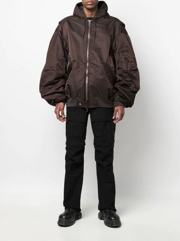 ( Nouvelle Collection ) Balenciaga 2150 DARK BROWN Veste Bomber à Capuche Homme 4 ( Nouvelle Collection ) Balenciaga 2150 DARK BROWN Veste Bomber à Capuche Homme – Image 2