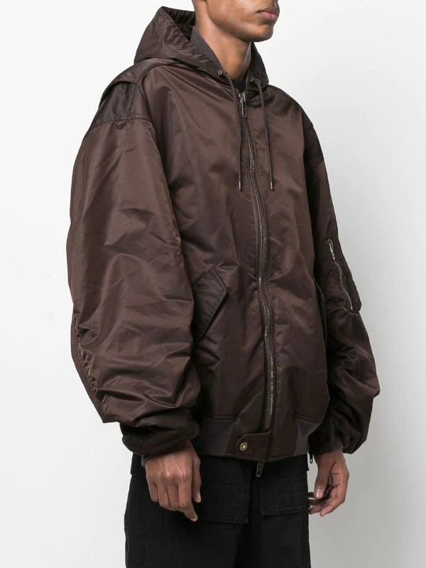 ( Nouvelle Collection ) Balenciaga 2150 DARK BROWN Veste Bomber à Capuche Homme 6 ( Nouvelle Collection ) Balenciaga 2150 DARK BROWN Veste Bomber à Capuche Homme – Image 4
