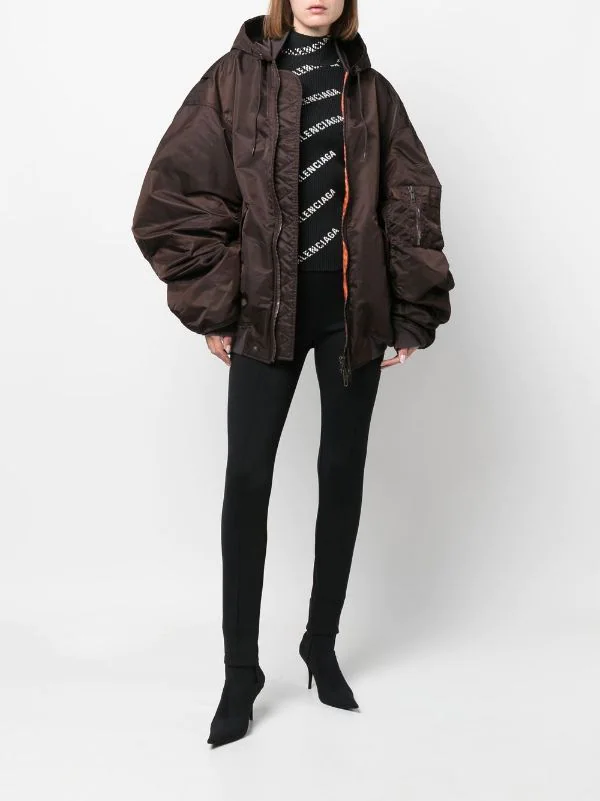 ( Nouvelle Collection ) Balenciaga 2150 DARK BROWN Veste Bomber à Capuche Homme 5 ( Nouvelle Collection ) Balenciaga 2150 DARK BROWN Veste Bomber à Capuche Homme – Image 3